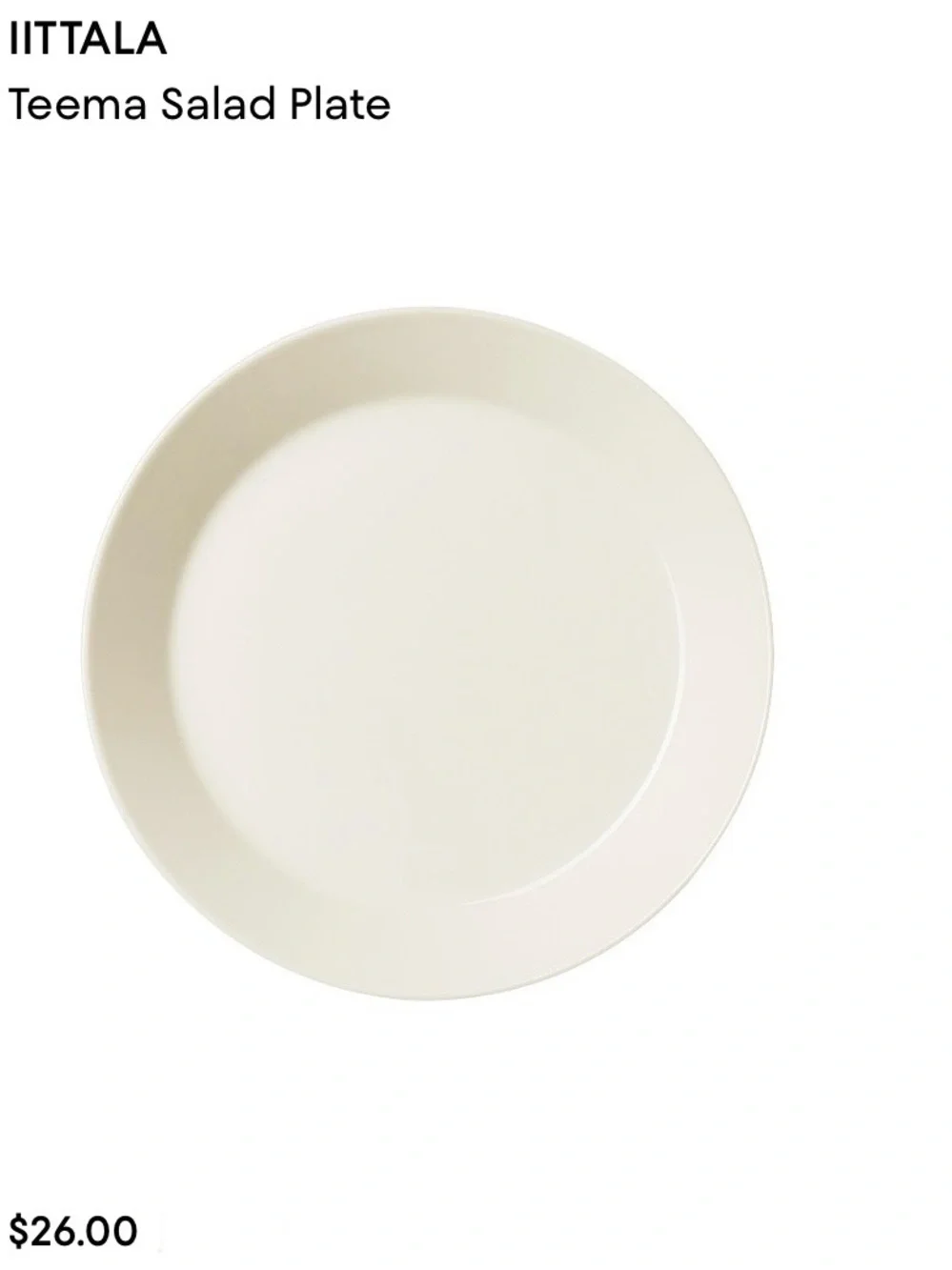 Iittala - Salad Plates x4 - 8.25” - Teema - White - Like New